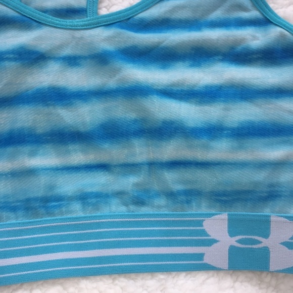 Under Armour sports bra size medium/large blue and white gym sports bra workout‌ - Picture 4 of 6